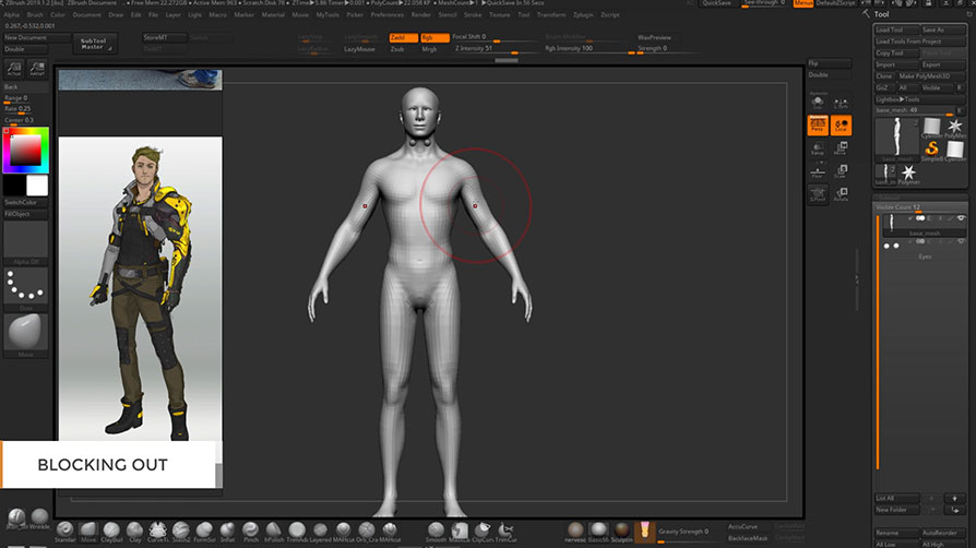 highpoly of 3d character