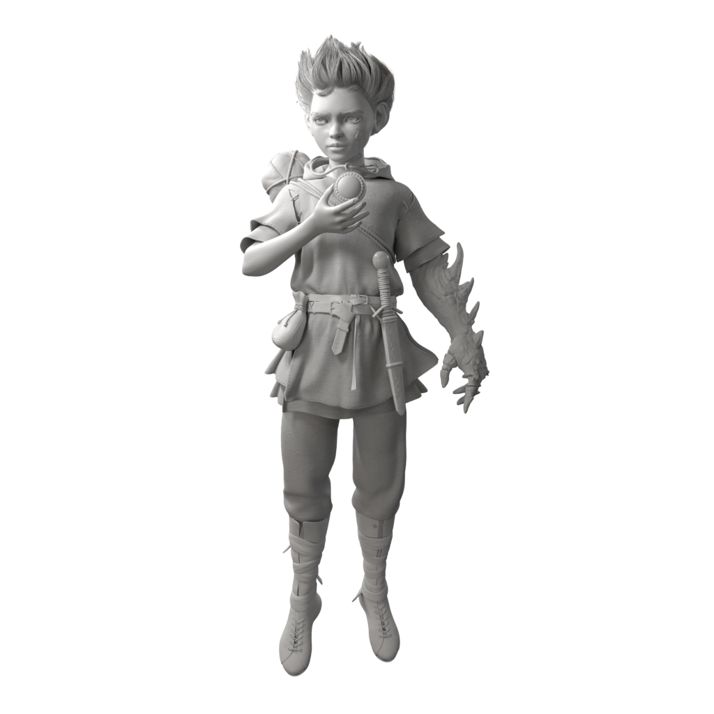 render of stylized 3d character