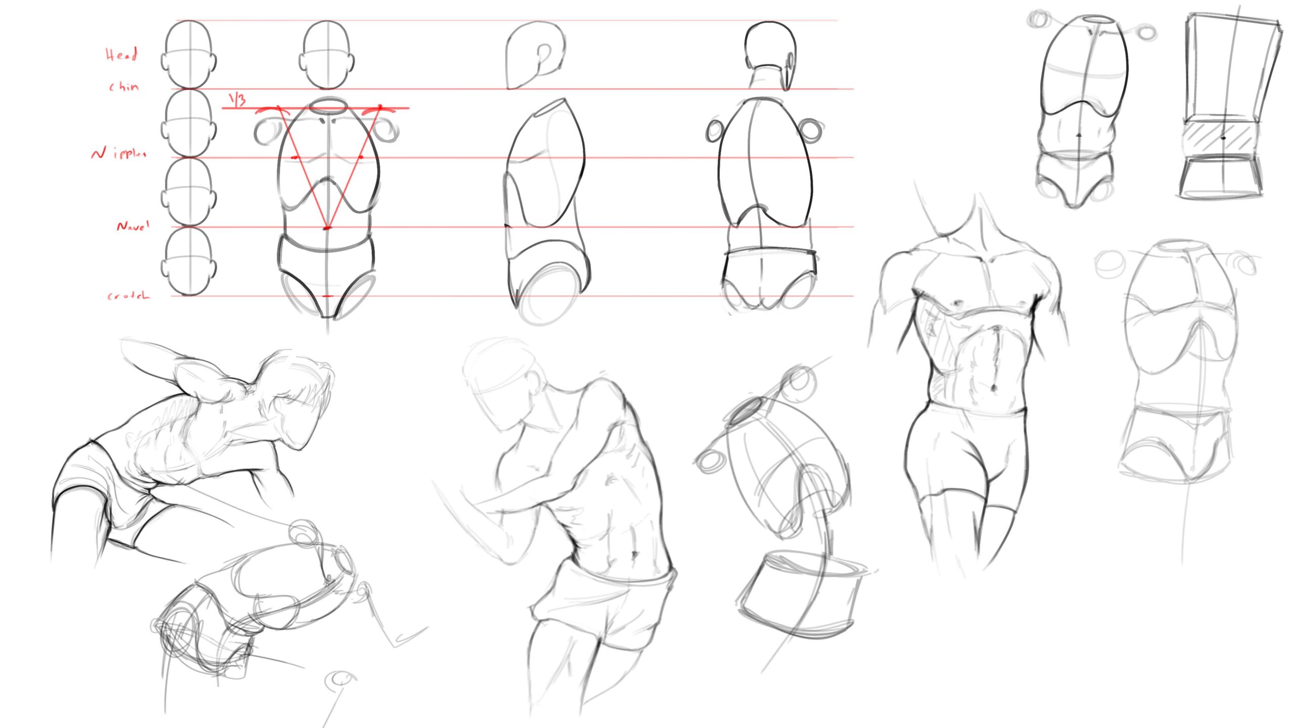 Gestures Practice Figure Drawing - Wingfox